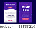 Newsletter, email design template, and vertical banner design template. 63565210