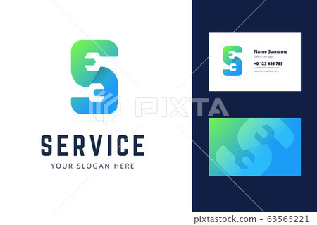 Logo and business card template for auto, repair services 63565221