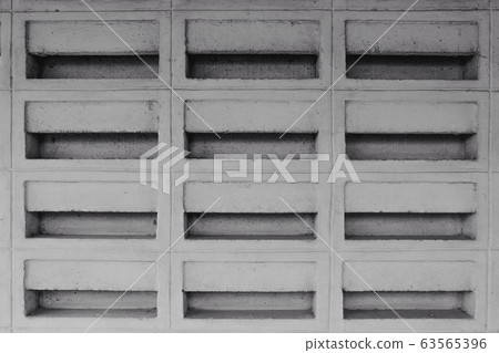 Square blog of Architecture geometric. Modern wall. Details of building structure. Black and white of Abstract background. 63565396