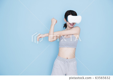 Female VR Young Female Fitness Sport Exercise 63565632