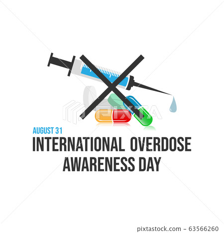 Drug overdose awareness day vector design image 63566260