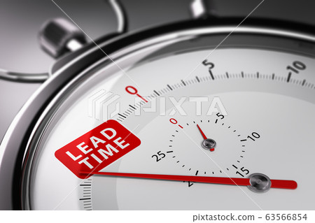 Lead Time Written on a Stopwatch. Supply Chain 63566854