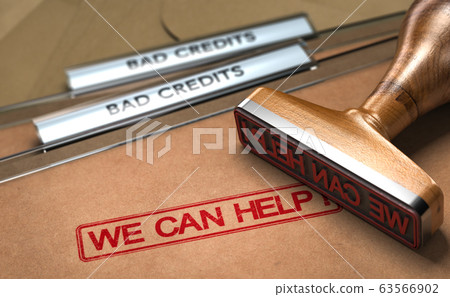 Bad Credit Debt Solutions Concept. Bad Credit Debt Solutions Concept. 63566902