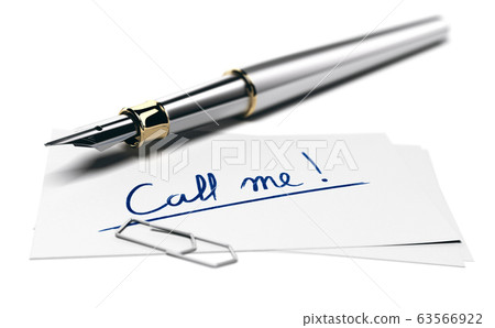 Call me. Contact sign over white background. 63566922