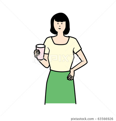 女人捧著一杯 女人捧著一杯 63566926