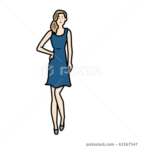 woman wearing a dress