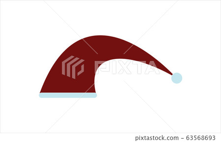 Santa hat flat icon new year and christmas xmas vector image 63568693