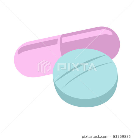 Standard tablets and pills capsule vector isolated Standard tablets and pills capsule vector isolated 63569885