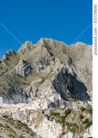 Apuan Alps Italy - Famous quarries of white Carrara marble Apuan Alps Italy - Famous quarries of white Carrara marble 63570690