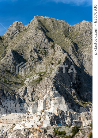 Apuan Alps Italy - Famous quarries of white Carrara marble Apuan Alps Italy - Famous quarries of white Carrara marble 63570930