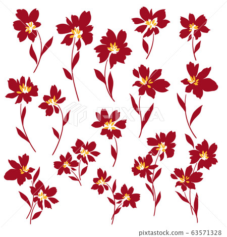Beautiful vector flower material 63571328