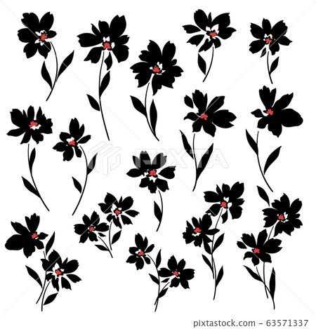 Beautiful vector flower material 63571337