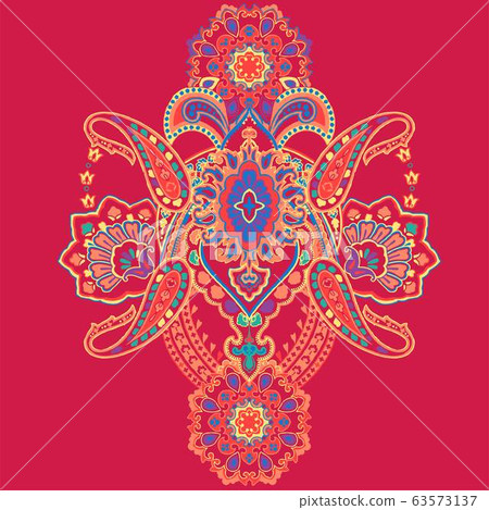 Beautiful retro abstract baroque Ramadan pattern flowers 63573137