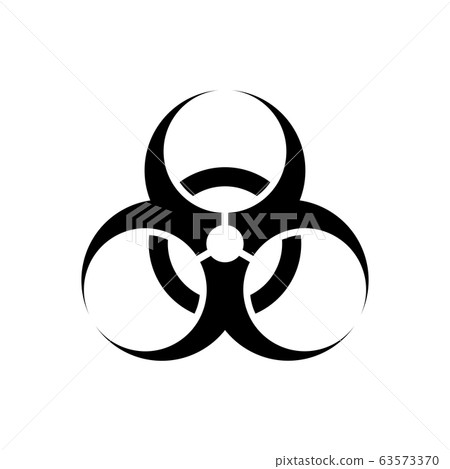 Biological hazard warning sign. Pandemic panic. 63573370