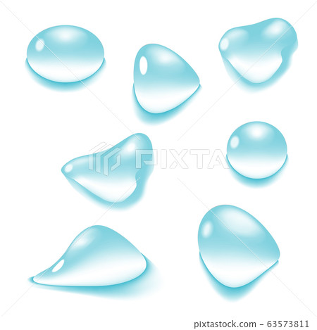 Waterdrops in different shapes set - Stock Illustration [63573811] - PIXTA