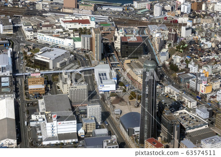 山口縣下關市海峽夢塔附近的鳥瞰圖 63574511