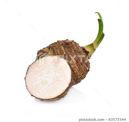 Taro isolated on white background Taro isolated on white background 63575544