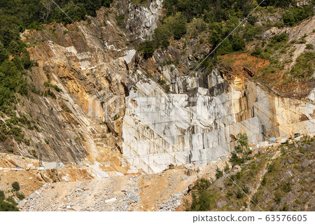 Apuan Alps Italy - Famous quarries of white Carrara marble Apuan Alps Italy - Famous quarries of white Carrara marble 63576605