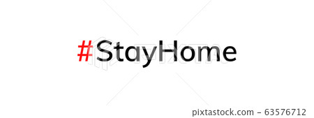 Stay Home hashtag quarantine coronavirus epidemic symbol for social media 63576712