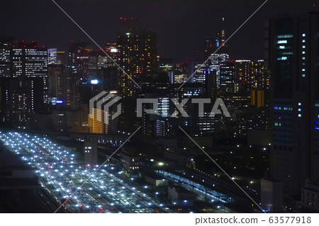 品川鳥瞰圖建築物辦公區夜景東京全 品川鳥瞰圖建築物辦公區夜景東京全 63577918