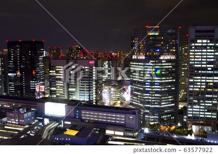 品川鳥瞰圖建築物辦公區夜景東京遠攝遠射 品川鳥瞰圖建築物辦公區夜景東京遠攝遠射 63577922