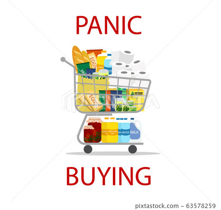 Coronavirus panic in the store Coronavirus panic in the store 63578259