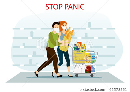 Coronavirus shopping panic.  63578261