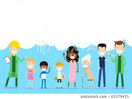 Doctor and kids character cartoon prevention Doctor and kids character cartoon prevention 63579455