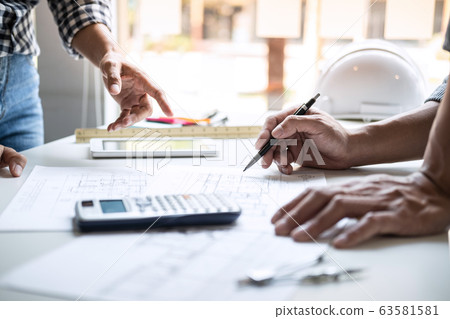 Architecture Engineer Teamwork Meeting, Drawing Architecture Engineer Teamwork Meeting, Drawing 63581581