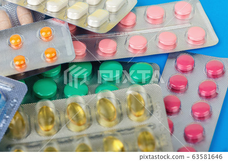 group of pharmaceutical medication and medicine pills in packs group of pharmaceutical medication and medicine pills in packs 63581646