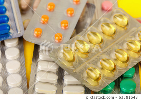 group of pharmaceutical medication and medicine pills in packs group of pharmaceutical medication and medicine pills in packs 63581648