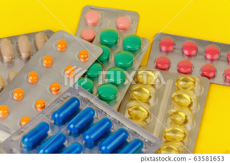 group of pharmaceutical medication and medicine pills in packs group of pharmaceutical medication and medicine pills in packs 63581653