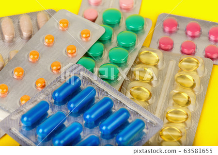 group of pharmaceutical medication and medicine pills in packs group of pharmaceutical medication and medicine pills in packs 63581655