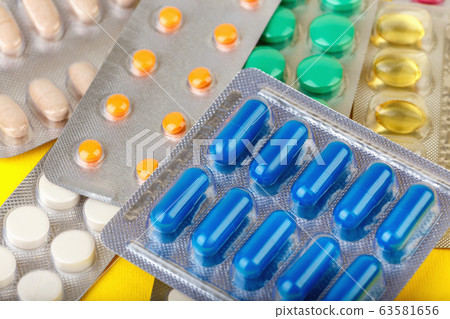 group of pharmaceutical medication and medicine pills in packs group of pharmaceutical medication and medicine pills in packs 63581656