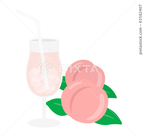 Illustration of peach juice 63582407