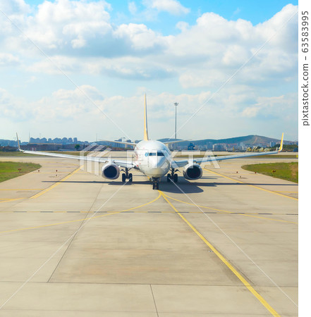 Airplane runway airport Turkey Airplane runway airport Turkey 63583995