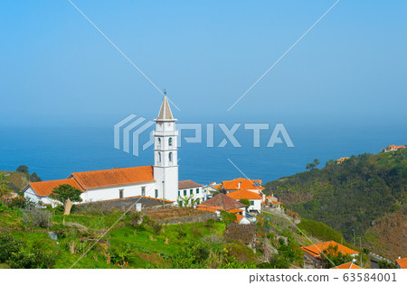 Landscape village church ocean Madeira 63584001