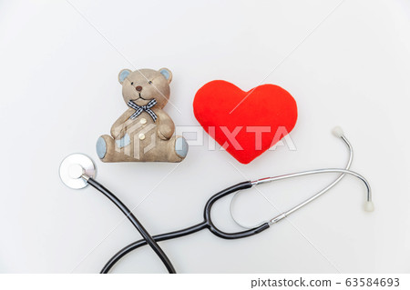 Simply minimal design toy bear red heart and Simply minimal design toy bear red heart and 63584693