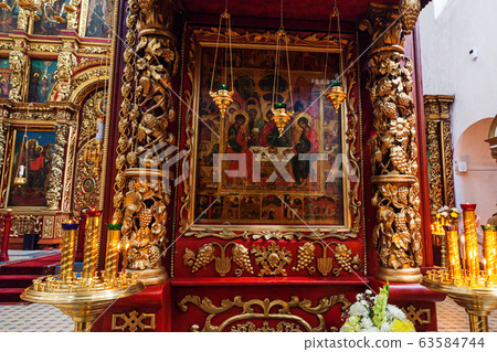 Orthodox Church. Christianity. Festive interior Orthodox Church. Christianity. Festive interior 63584744