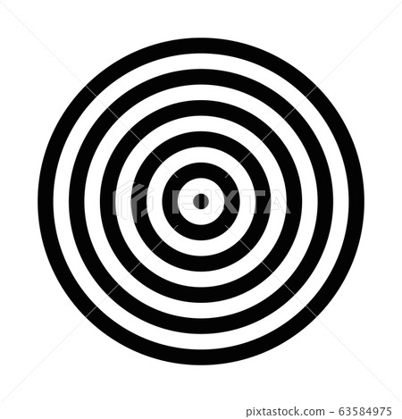 Black target. Hunting, shooting sport or achievement symbol. Simple vector icon 63584975