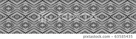 Dark black and white Seamless Border Scroll. Geome Dark black and white Seamless Border Scroll. Geome 63585435
