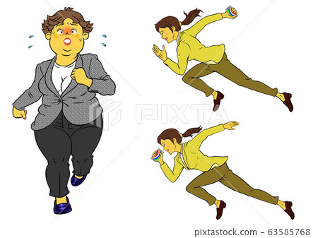 Running, Chubby Female Employee and New Female Employee 3 Sets Running, Chubby Female Employee and New Female Employee 3 Sets 63585768