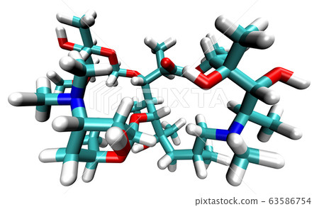 3D structure of Azithromycin, a perspective treatment of the COVID-19 coronavirus pneumonia 63586754