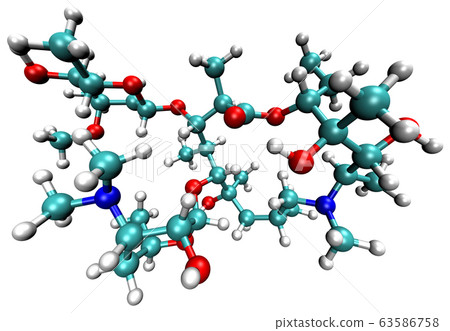 3D structure of Azithromycin, a perspective treatment of the COVID-19 coronavirus pneumonia 63586758