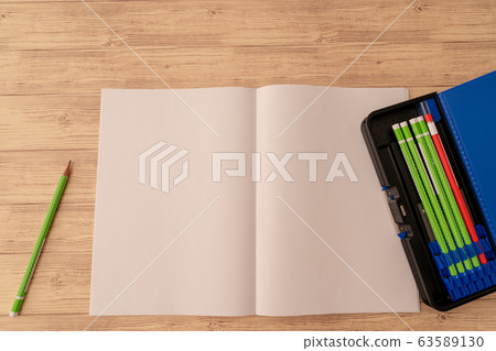 Notebook and pencil case 63589130