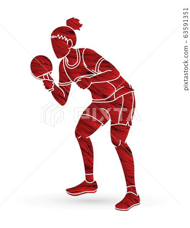 Ping Pong player, Table tennis action cartoon graphic vector Ping Pong player, Table tennis action cartoon graphic vector 63591351