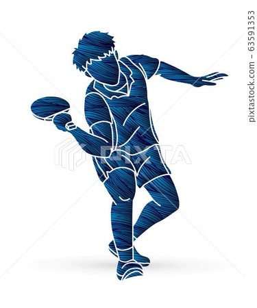 Ping Pong player, Table tennis action cartoon graphic vector Ping Pong player, Table tennis action cartoon graphic vector 63591353