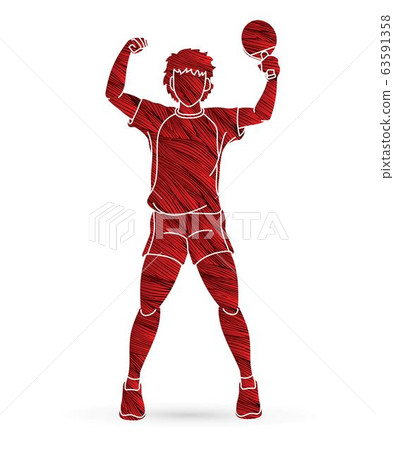 Ping Pong player, Table tennis action cartoon graphic vector Ping Pong player, Table tennis action cartoon graphic vector 63591358