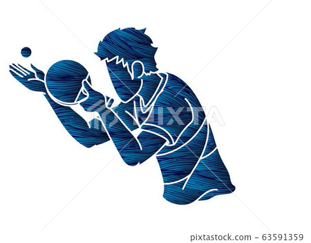 Ping Pong player, Table tennis action cartoon graphic vector Ping Pong player, Table tennis action cartoon graphic vector 63591359