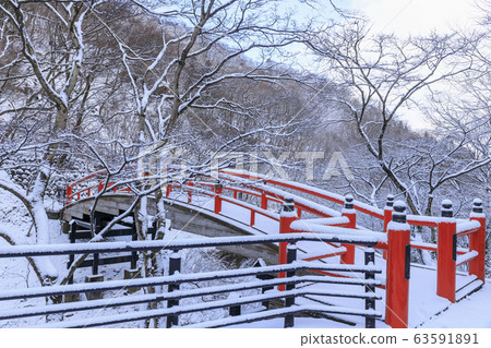 Ikaho Onsen Kawakabashi Snowscape 63591891